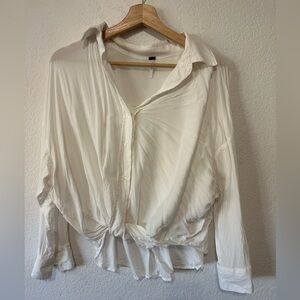 YFB Young Fabulous & Broke Revolve Tourist Top Button Twist in White - Size S
